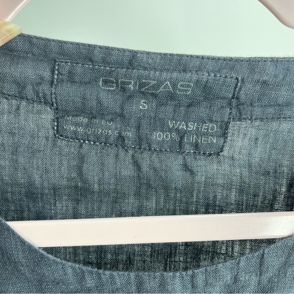 Grizas Linen Tunic Pockets navy blue - Picture 5 of 7